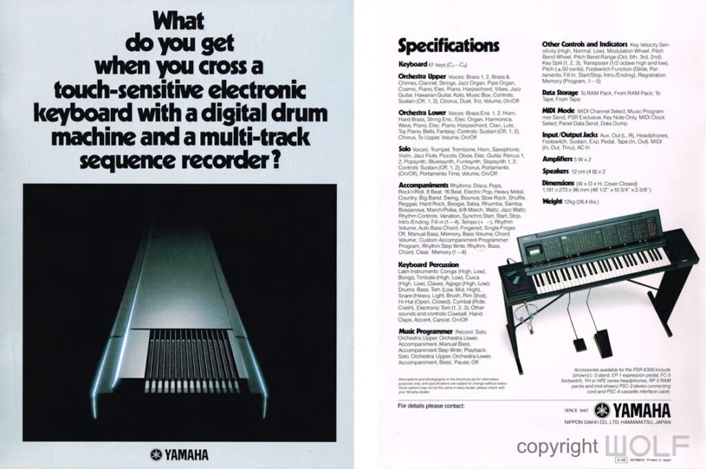 Yamaha PSR 6300 advertisement